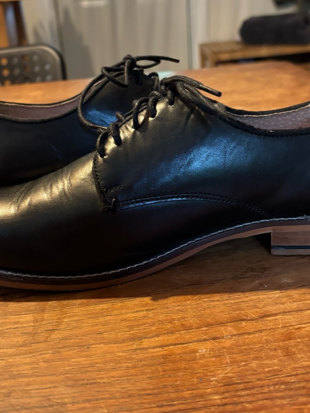 Banana Republic Black Leather Derby Shoes